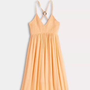 NEW BRAND W/TAGS JUNIOR'S ALMOUST FAMOUS SMOCKED O-RING BACK MAXI DRESS